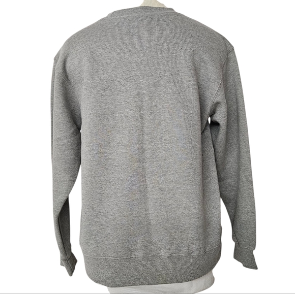 Obey All Night Long Crewneck Box Fit Sweatshirt In Heather Grey Size Small NWT - Picture 2 of 8